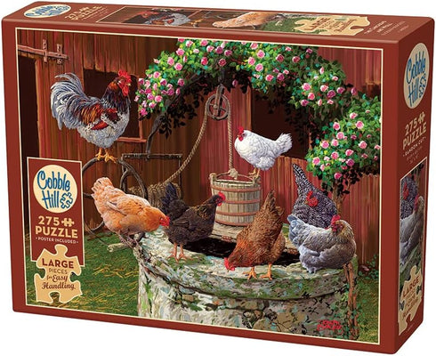 THE CHICKENS ARE WELL 275 LARGE PIECE JIGSAW PUZZLE - BURGESS. JOSEPH